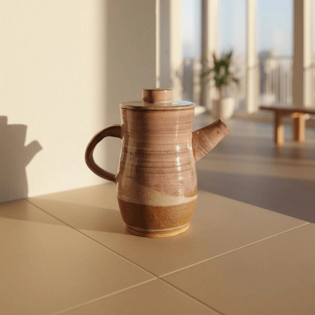 Koffiekan roos/paars - materra keramiek